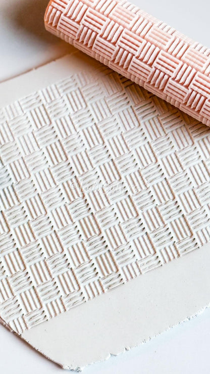Grid Lines Texture Roller: Polymer Clay Jewelry & Crafts