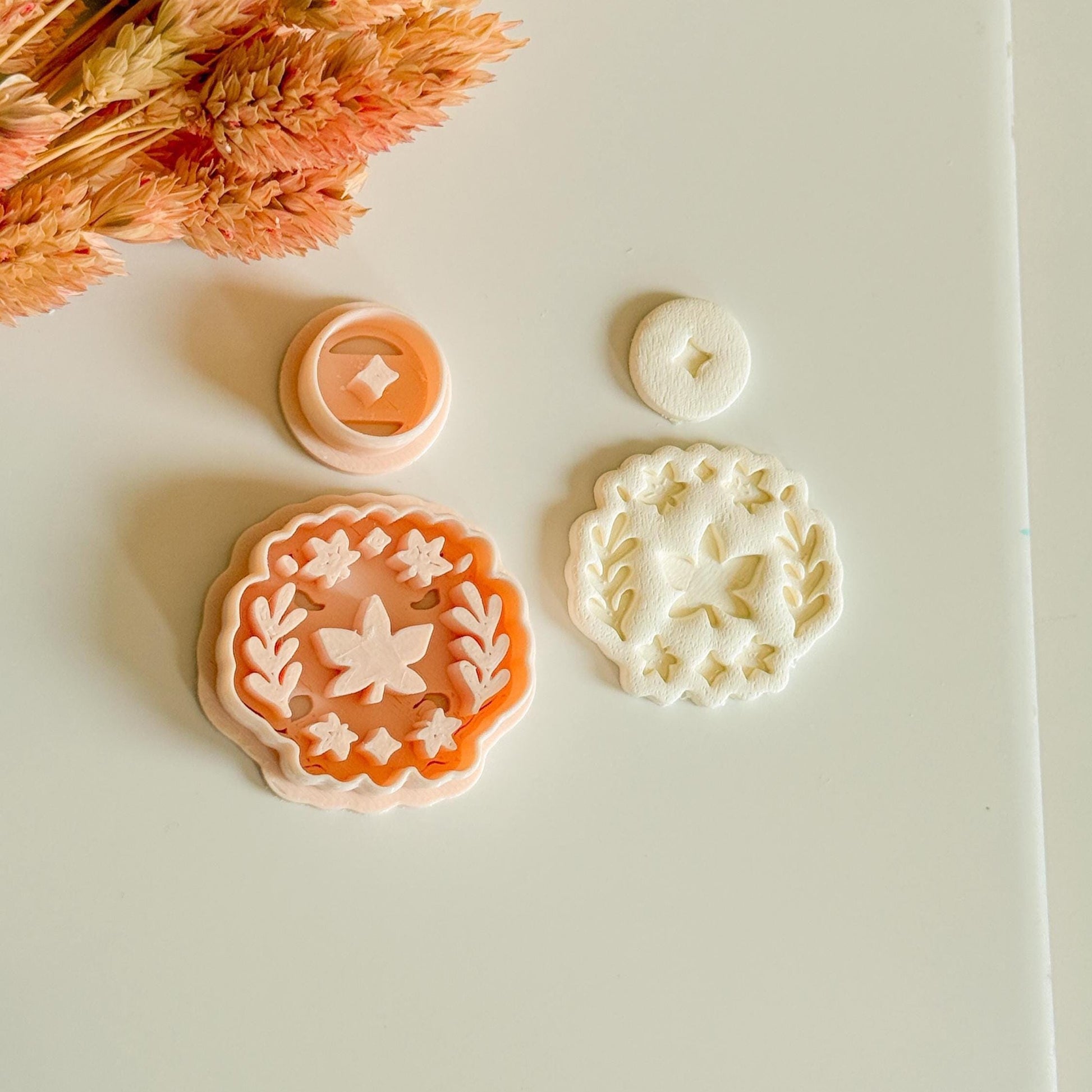 Maple Leaf Polymer Clay Cutter Set: Fall Floral Wreath Earring Tool