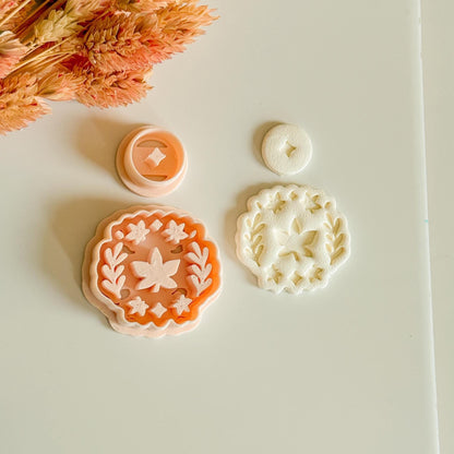 Maple Leaf Polymer Clay Cutter Set: Fall Floral Wreath Earring Tool