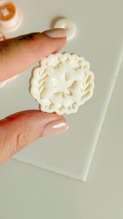Maple Leaf Polymer Clay Cutter Set: Fall Floral Wreath Earring Tool