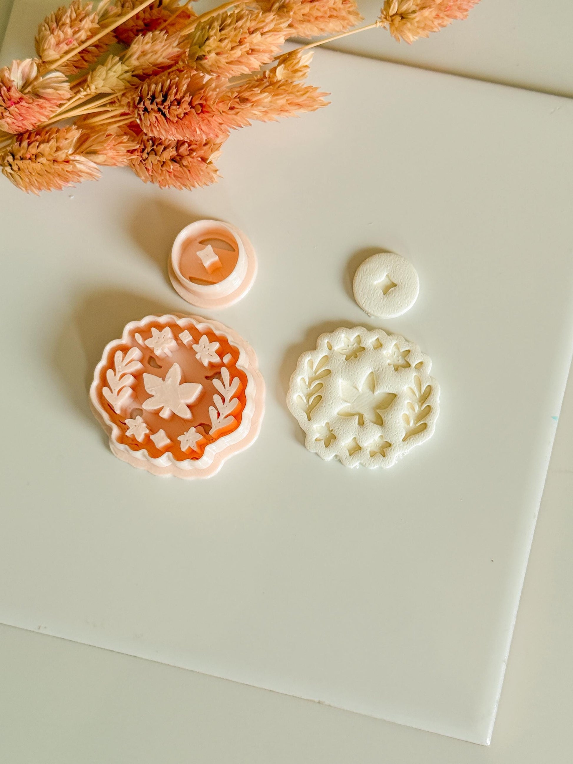Maple Leaf Polymer Clay Cutter Set: Fall Floral Wreath Earring Tool