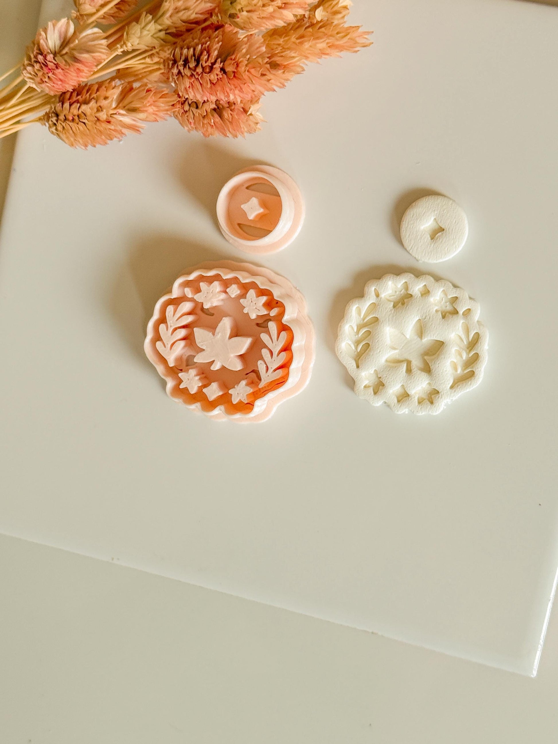 Maple Leaf Polymer Clay Cutter Set: Fall Floral Wreath Earring Tool