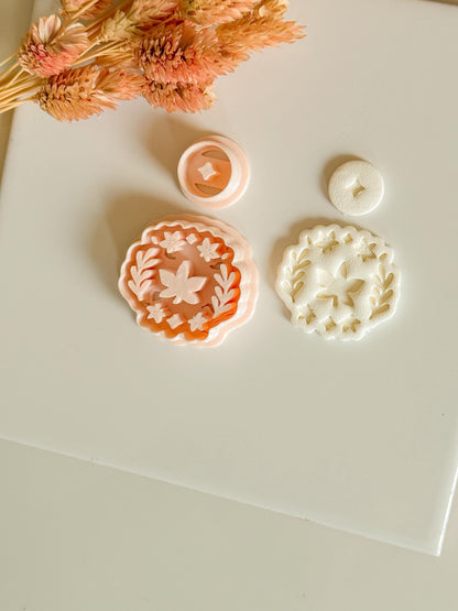 Maple Leaf Polymer Clay Cutter Set: Fall Floral Wreath Earring Tool