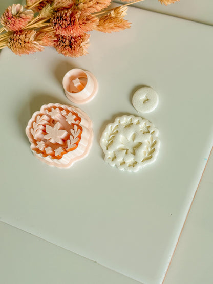 Maple Leaf Polymer Clay Cutter Set: Fall Floral Wreath Earring Tool