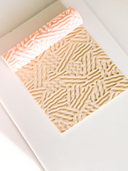Organic Wavy Line Texture Roller Embossing Tool for Polymer Clay Jewelry and Crafts
