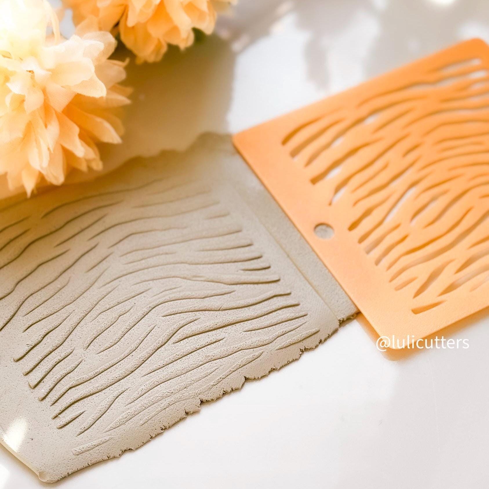 Tiger / Zebra Print Stencil | Animal Pattern Stencil for Clay & Crafts