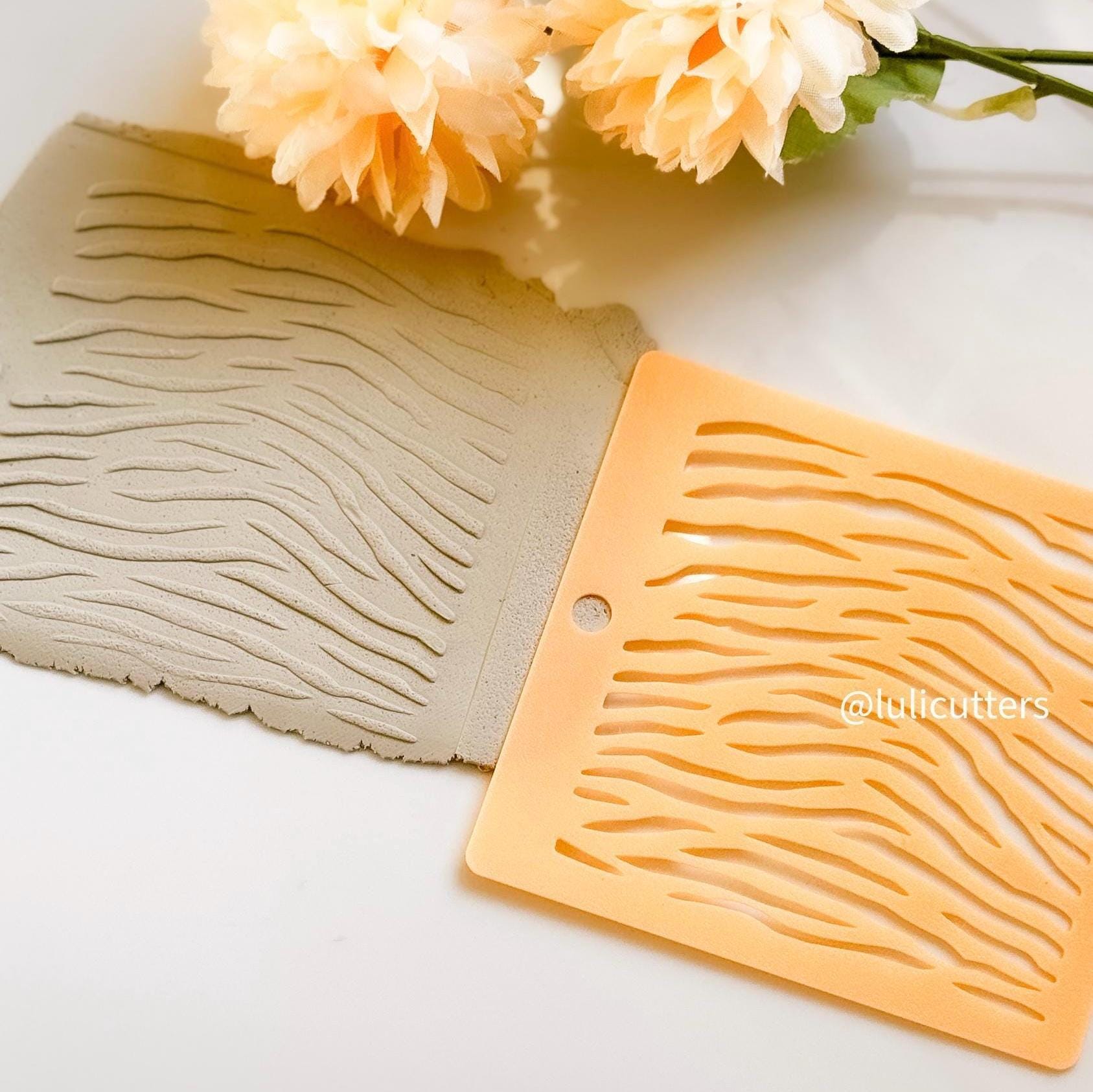 Tiger / Zebra Print Stencil | Animal Pattern Stencil for Clay & Crafts