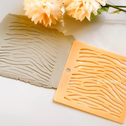 Tiger / Zebra Print Stencil | Animal Pattern Stencil for Clay & Crafts