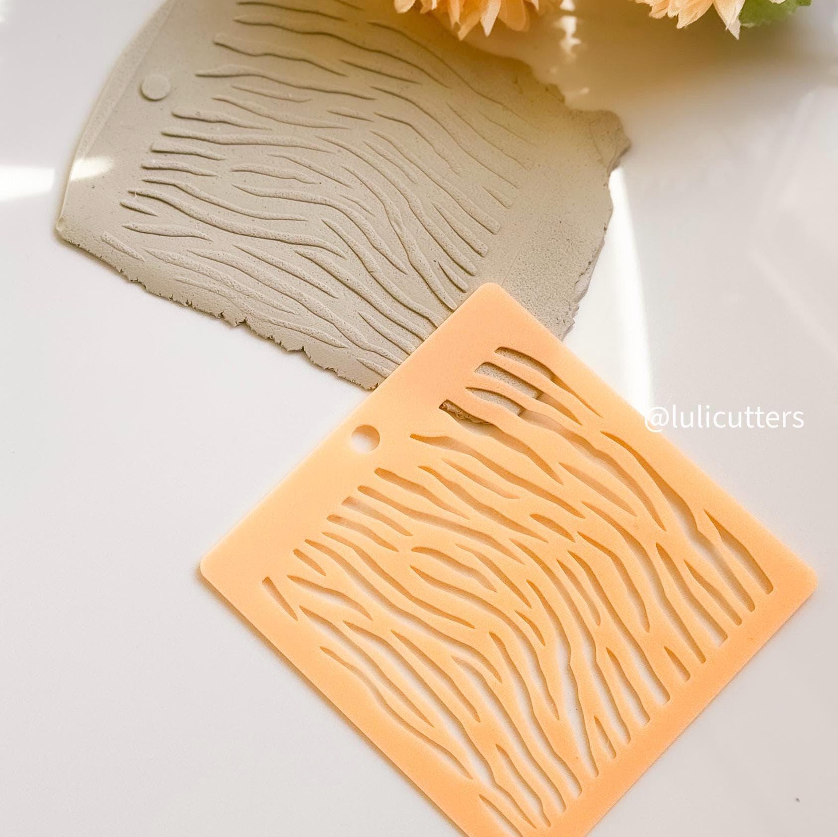 Tiger / Zebra Print Stencil | Animal Pattern Stencil for Clay & Crafts
