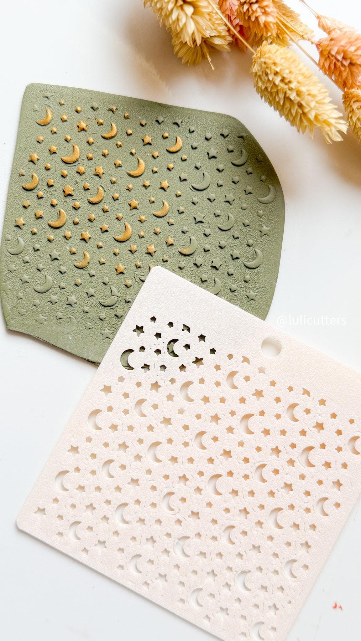 Starburst Stencil for Polymer Clay: Twinkle Star Pattern, Jewelry Design