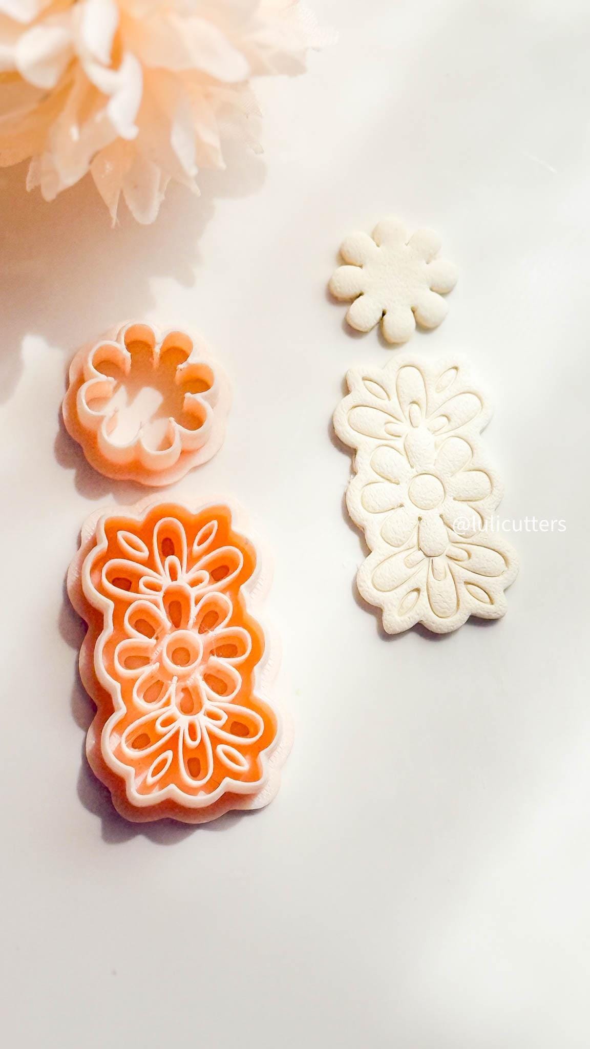 Lace Floral Earring Cutter Set Includes Statement Base + Matching Topper