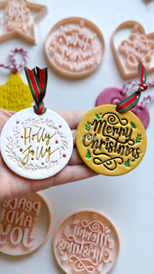 Holiday Ornament Clay Cutter Set: Christmas Designs - Christmas tree decoration