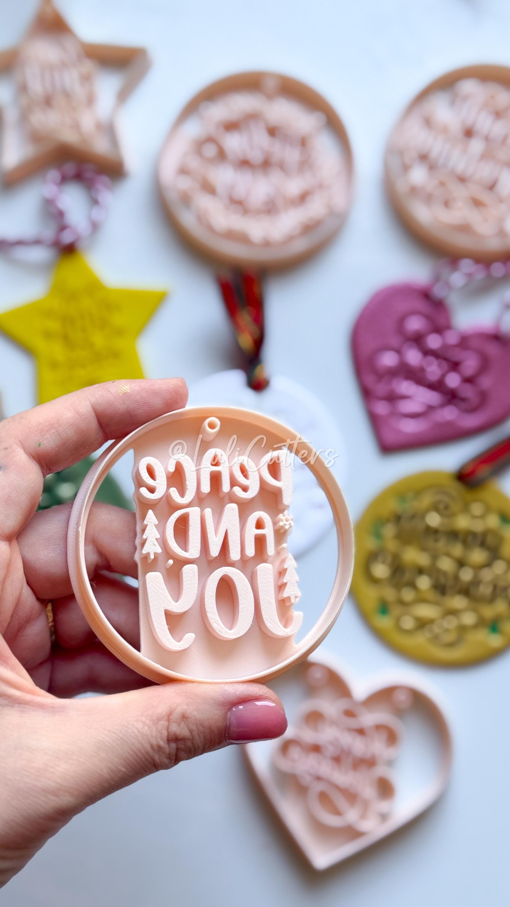 Holiday Ornament Clay Cutter Set: Christmas Designs - Christmas tree decoration