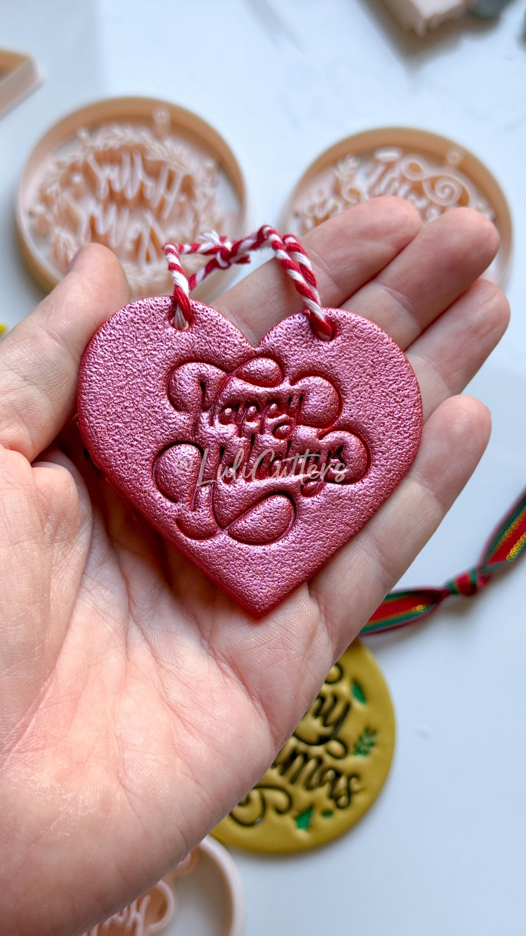 Holiday Ornament Clay Cutter Set: Christmas Designs - Christmas tree decoration