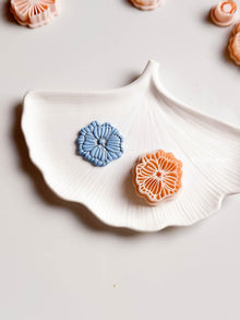 Textured Flower Clay Cutter Sculpted Petals for Floral Earring Designs
