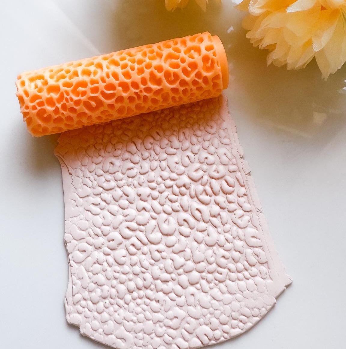 Leopard Texture Roller: Polymer Clay Embossing Tool