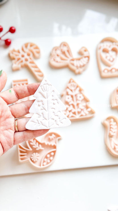 Christmas Ornament Clay Cutter Set – Tree Baubles & Holiday Decor Shapes (75mm)