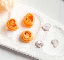 Seashell Polymer Clay Earring Cutters: Conch, Scallop & Spiral
