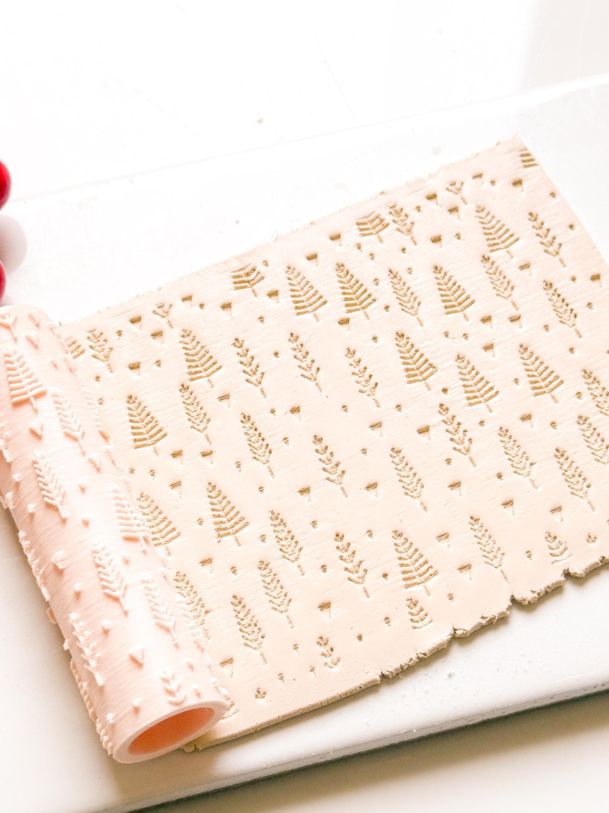 Polymer Clay Emboss Roller Winter Forest Tree Texture