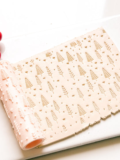 Polymer Clay Emboss Roller Winter Forest Tree Texture