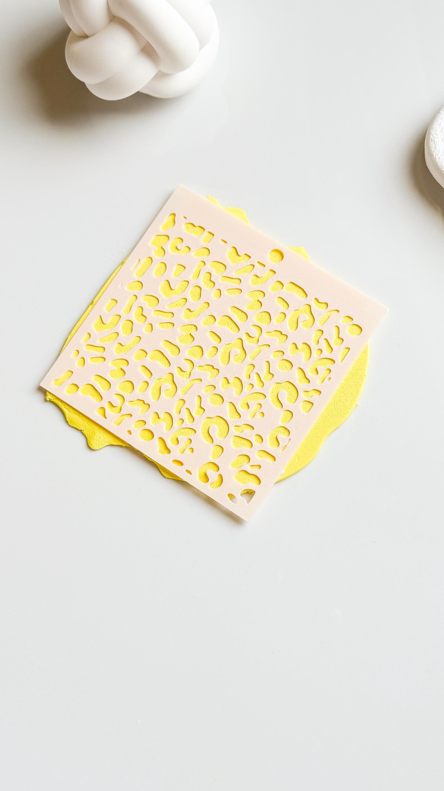 Leopard Print Stencil | Animal Pattern Stencil for Clay & Crafts