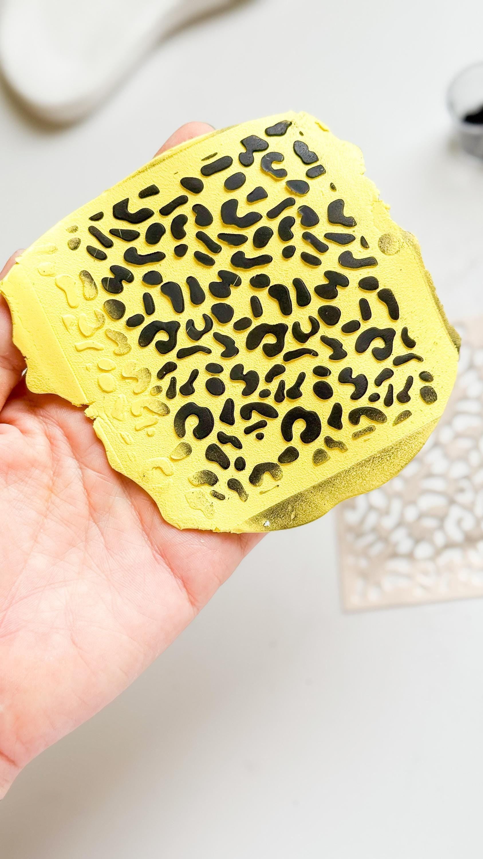 Leopard Print Stencil | Animal Pattern Stencil for Clay & Crafts