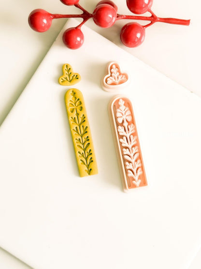 Nordic Dangle Clay Cutter Set Scandinavian Folk Art Earring Cutter