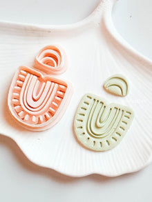 Boho Curve Clay Cutter Set Includes Base + Arch Top for Earrings