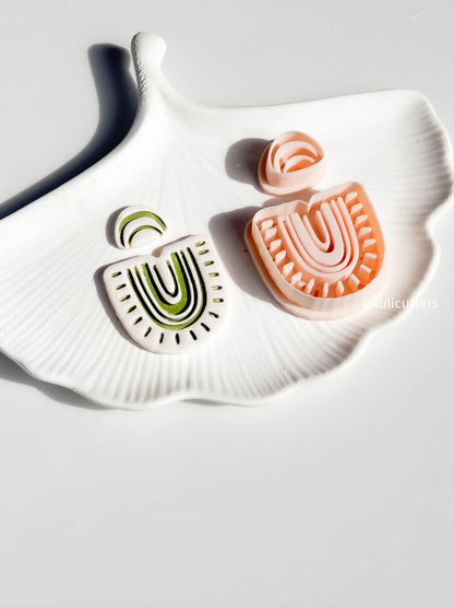 Boho Curve Clay Cutter Set Includes Base + Arch Top for Earrings