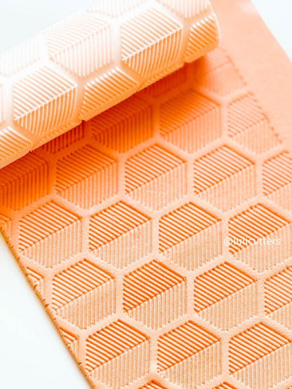 3D Cube Illusion Texture Roller: Polymer Clay Pattern (8cm)