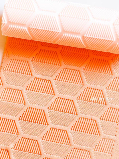 3D Cube Illusion Texture Roller: Polymer Clay Pattern (8cm)