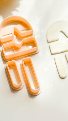 Abstract Arch Earring Cutter Set Includes Top, Middle & Dangle Pieces