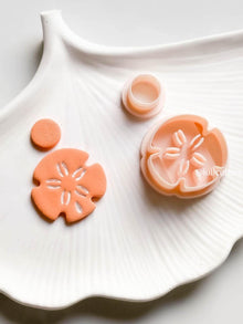 Sand Dollar Clay Earring Cutter Set Includes Base Shape + Circle Topper