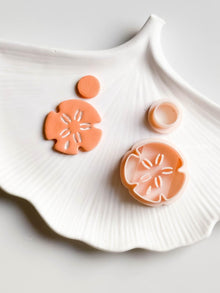 Sand Dollar Clay Earring Cutter Set Includes Base Shape + Circle Topper