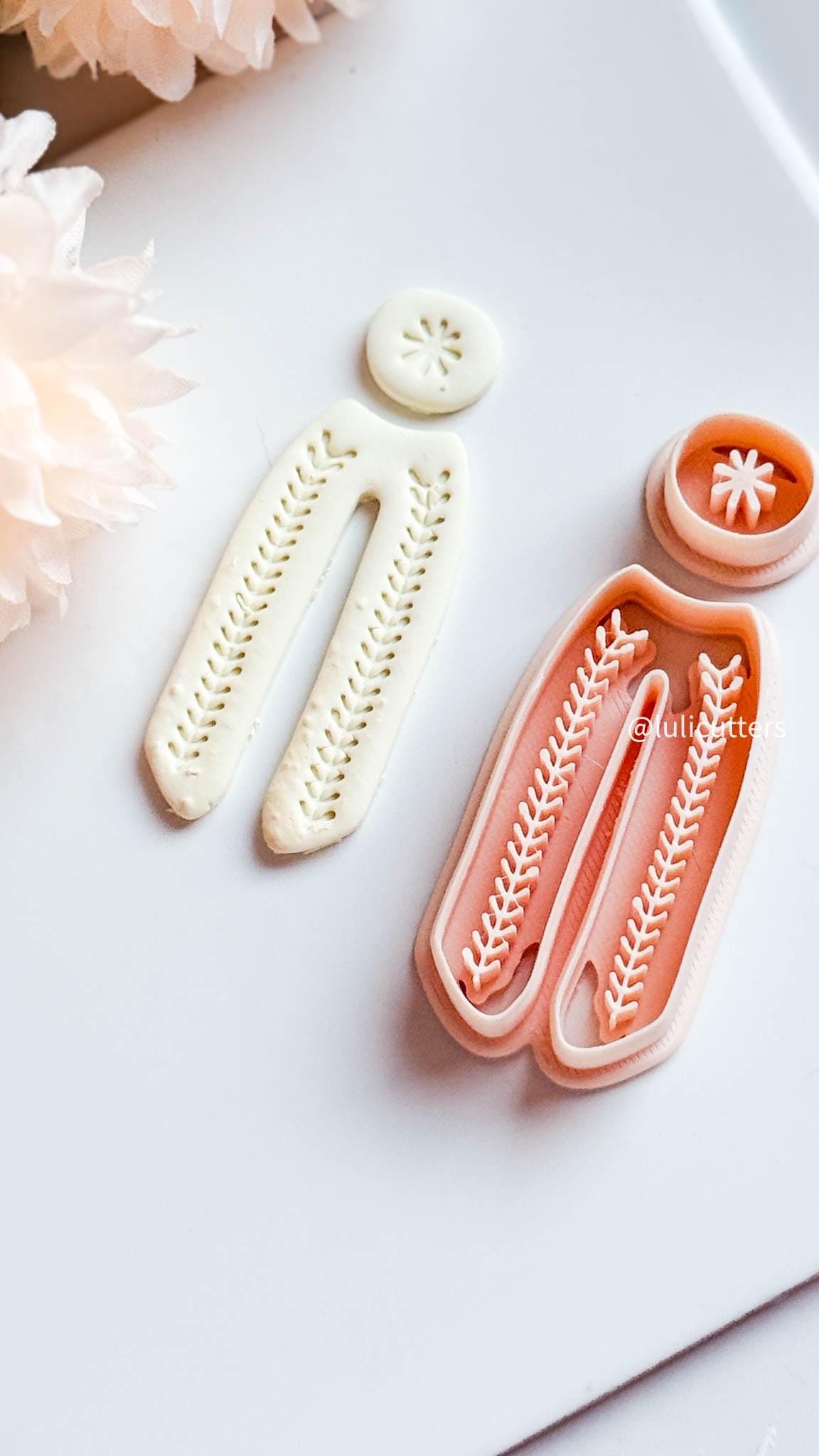 Herringbone Clay Cutter Set Includes Dangle Base + Matching Topper