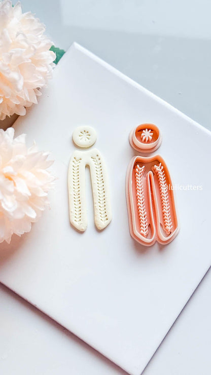 Herringbone Clay Cutter Set Includes Dangle Base + Matching Topper