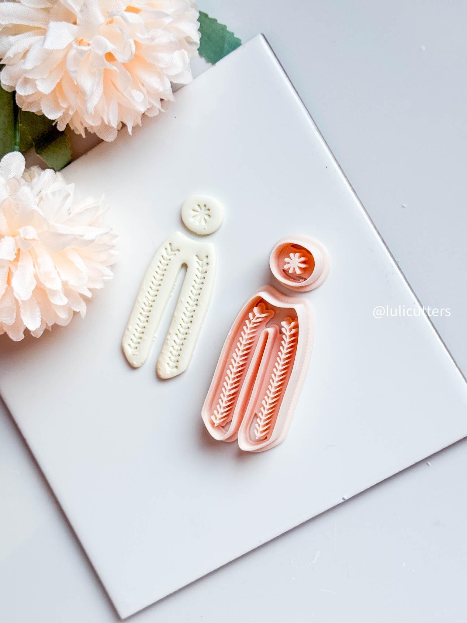 Herringbone Clay Cutter Set Includes Dangle Base + Matching Topper