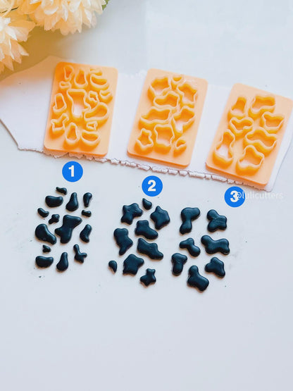 Cow Print Polymer Clay Cutter Animal Pattern Spot Shapes for Earrings, Jewelry, Crafts