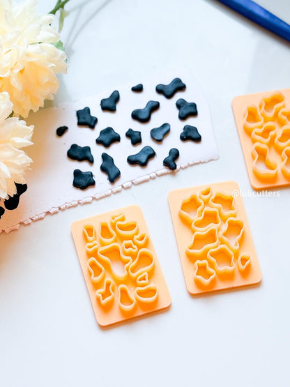 Cow Print Polymer Clay Cutter Animal Pattern Spot Shapes for Earrings, Jewelry, Crafts