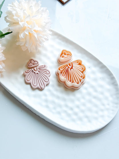Floral Polymer Clay Cutters: Scalloped Fan & Petal Topper - DIY Jewelry Making
