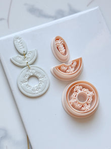 Ornate Circle Polymer Clay Cutter Set Boho Medallion Earring Shapes