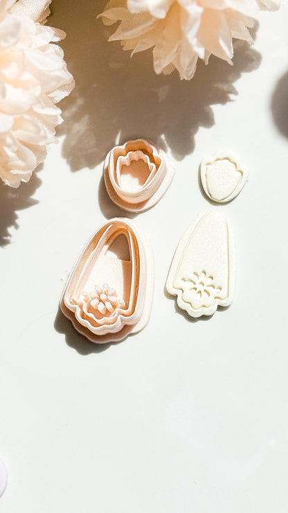 Tulip Polymer Clay Cutter Set: Floral Dangle Earring Cutters