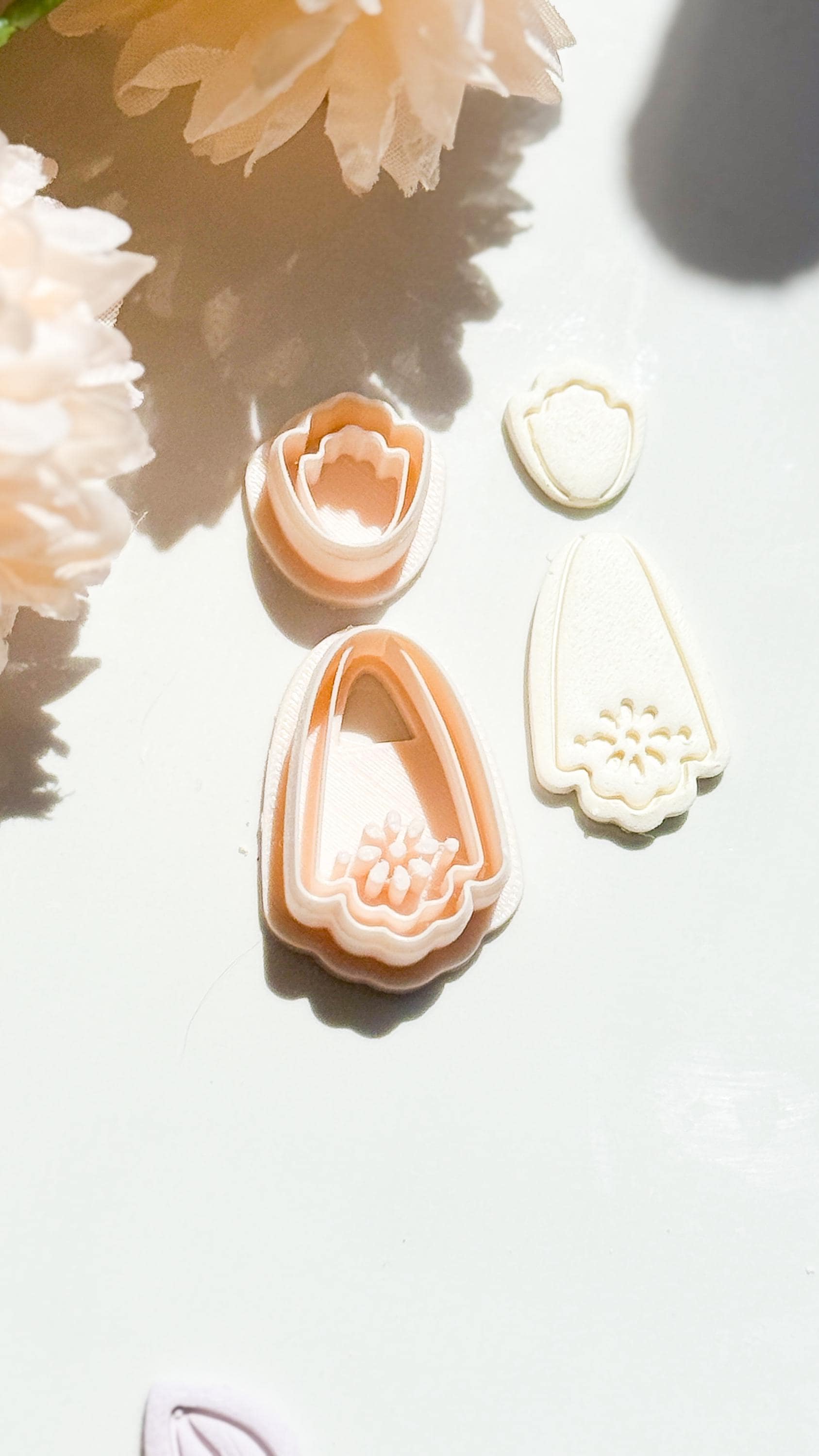 Tulip Polymer Clay Cutter Set: Floral Dangle Earring Cutters