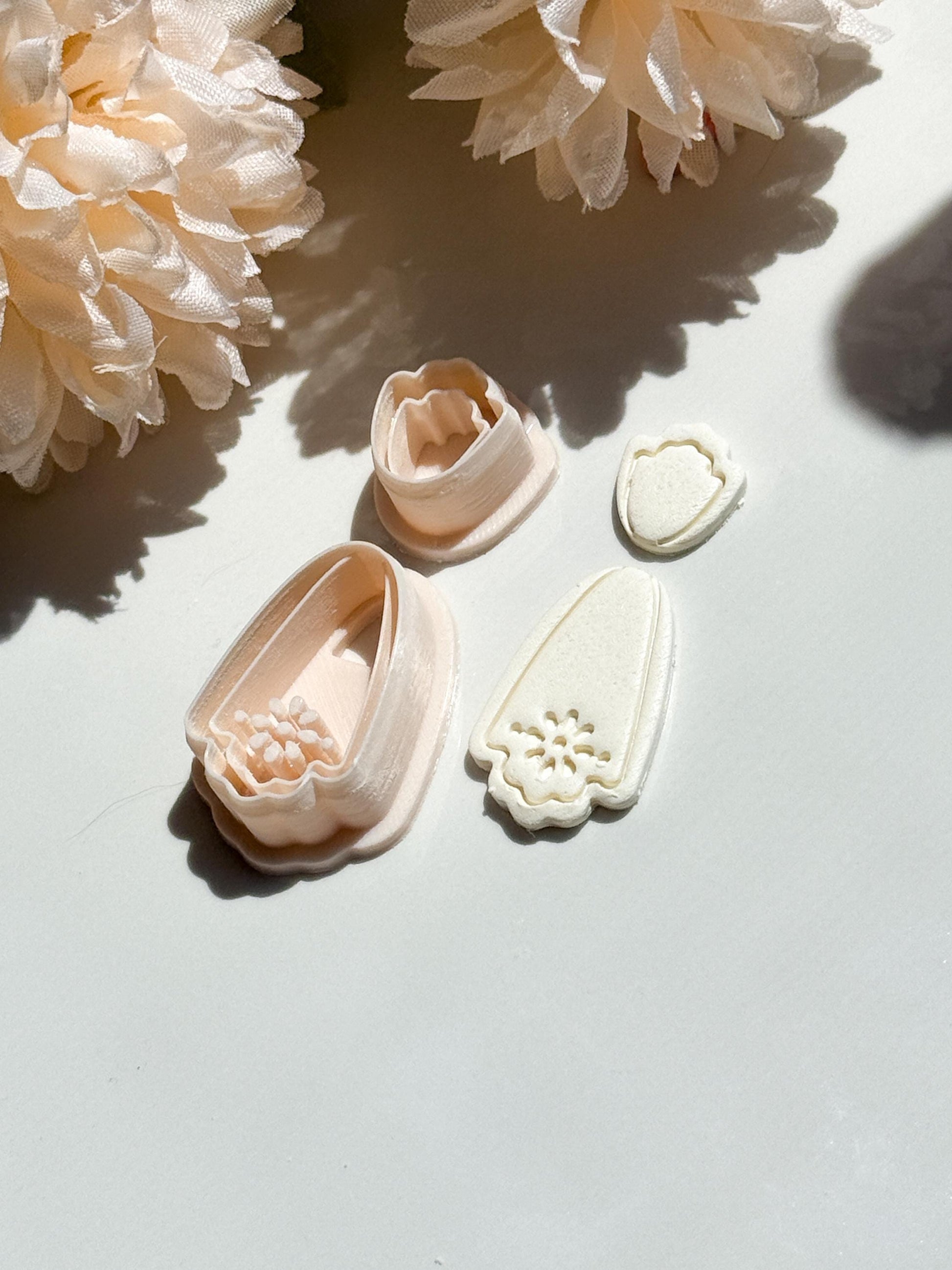 Tulip Polymer Clay Cutter Set: Floral Dangle Earring Cutters