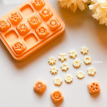 Micro Floral Polymer Clay Embosser Set, 15 Mini Stud Size Flower Shapes