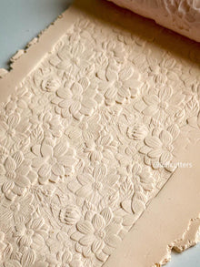Floral Garden Texture Roller: Polymer Clay Imprint Tool