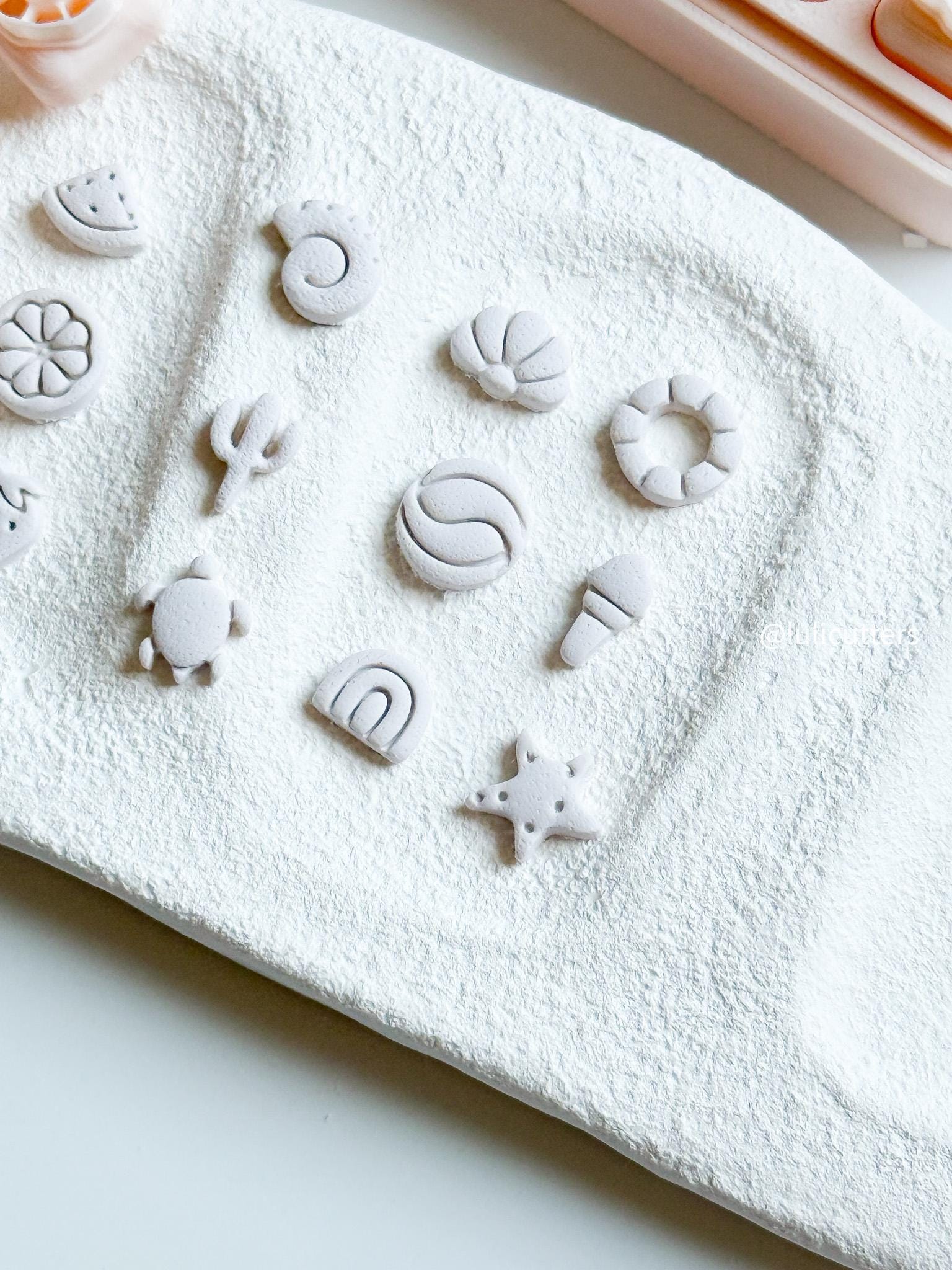 Mini Summer Clay Cutter Set: 12mm Beach Charms, Earring Cutters