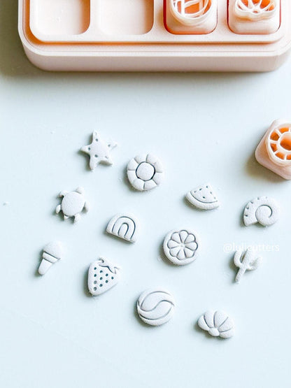 Mini Summer Clay Cutter Set: 12mm Beach Charms, Earring Cutters