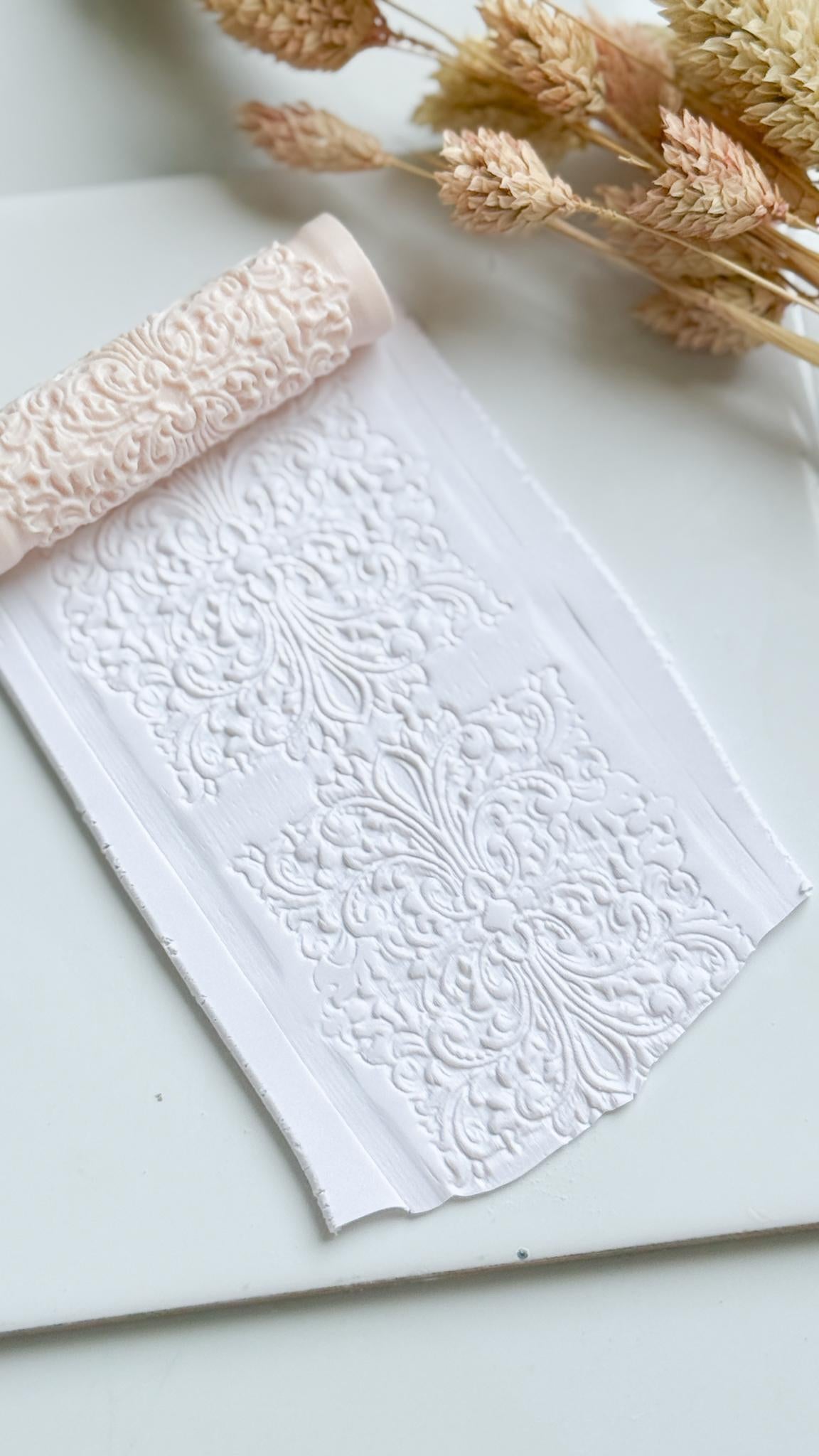 Vintage Scrollwork Polymer Clay Roller Embossing Texture Tool