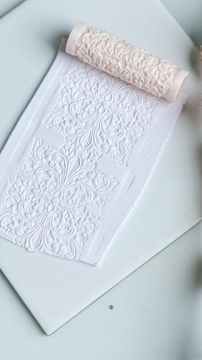 Vintage Scrollwork Polymer Clay Roller Embossing Texture Tool